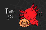 Cute Halloween Axolotl Set of Animal, an Animal Illustration by ArtVarStudio (Thumbnail 3 of 3)