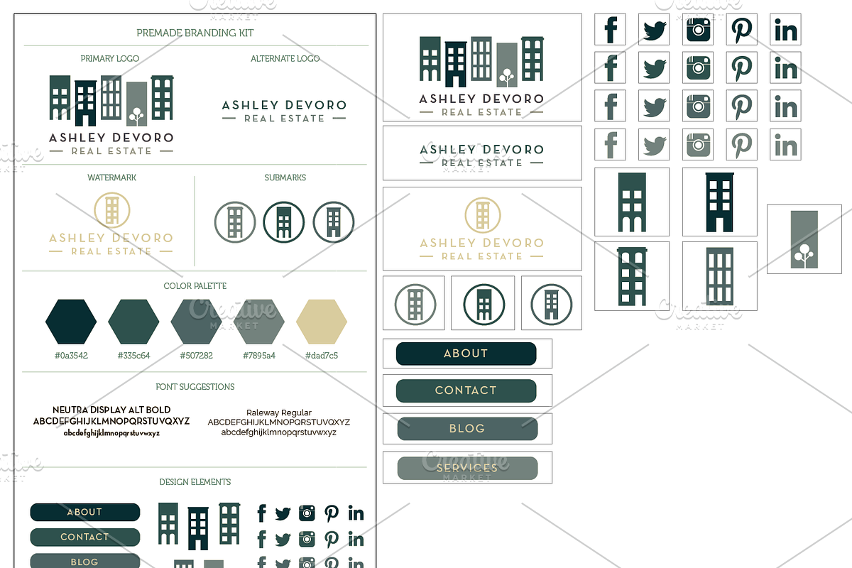 Row House Branding Kit, a Branding & Logo Template by Lena Elizer Art + Design (Photo 2 of 2)