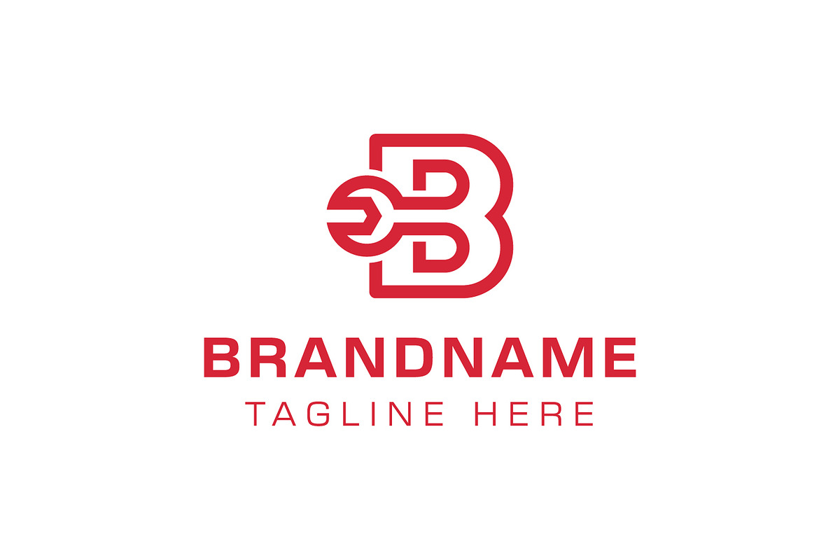 Letter B Wrench Logo, a Branding & Logo Template by Pray Art Design Studio