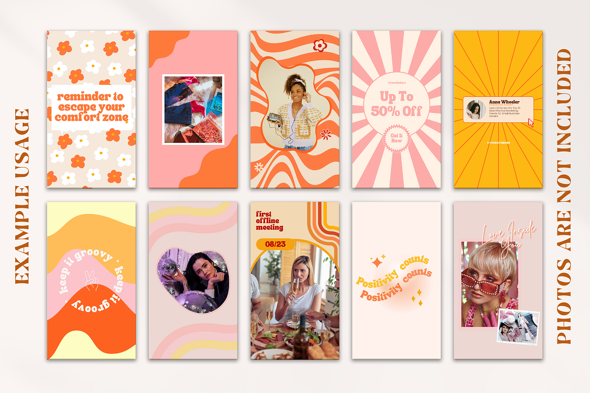 Retro Instagram Story Templates, a Social Media Template by Boltik Studio (Photo 7 of 8)