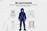 Gothic Male Clothes Stamp Brushes, a Brush Add-On by Selentaori Studio (Thumbnail 9 of 12)