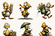 Cute Quirky Funny Duck Clipart, an Animal Illustration by Design Scotch (Thumbnail 3 of 7)