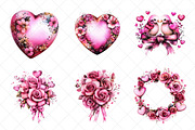 Watercolor Valentine's Day Clipart, an Illustration by SinaCreation (Thumbnail 3 of 7)