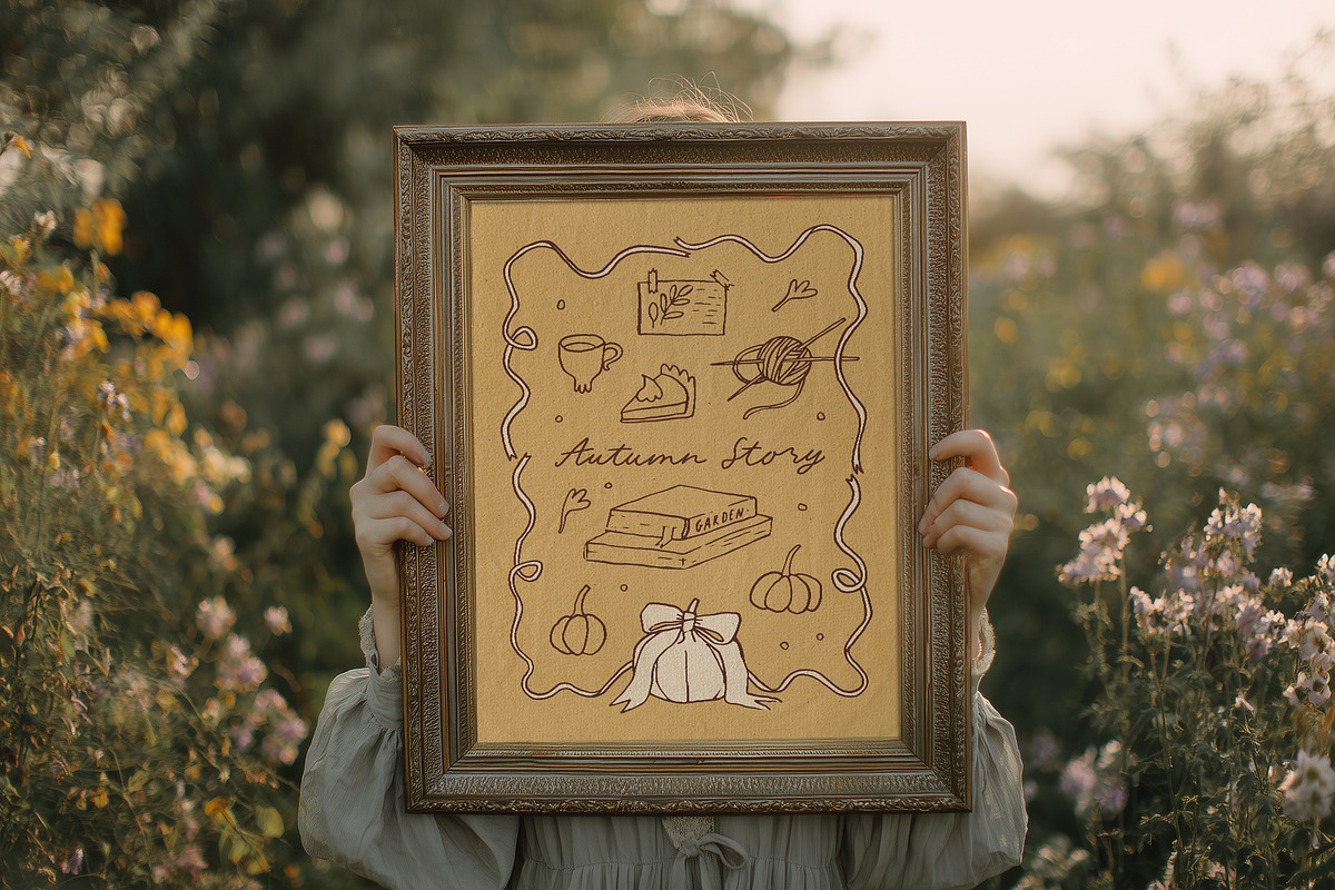 Cottagecore Autumn Club clipart set, a Seasonal Illustration by Cute Atelier (Photo 12 of 12)