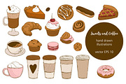 Sweets and Coffee, a Food Illustration by Imaginasty (Thumbnail 2 of 3)