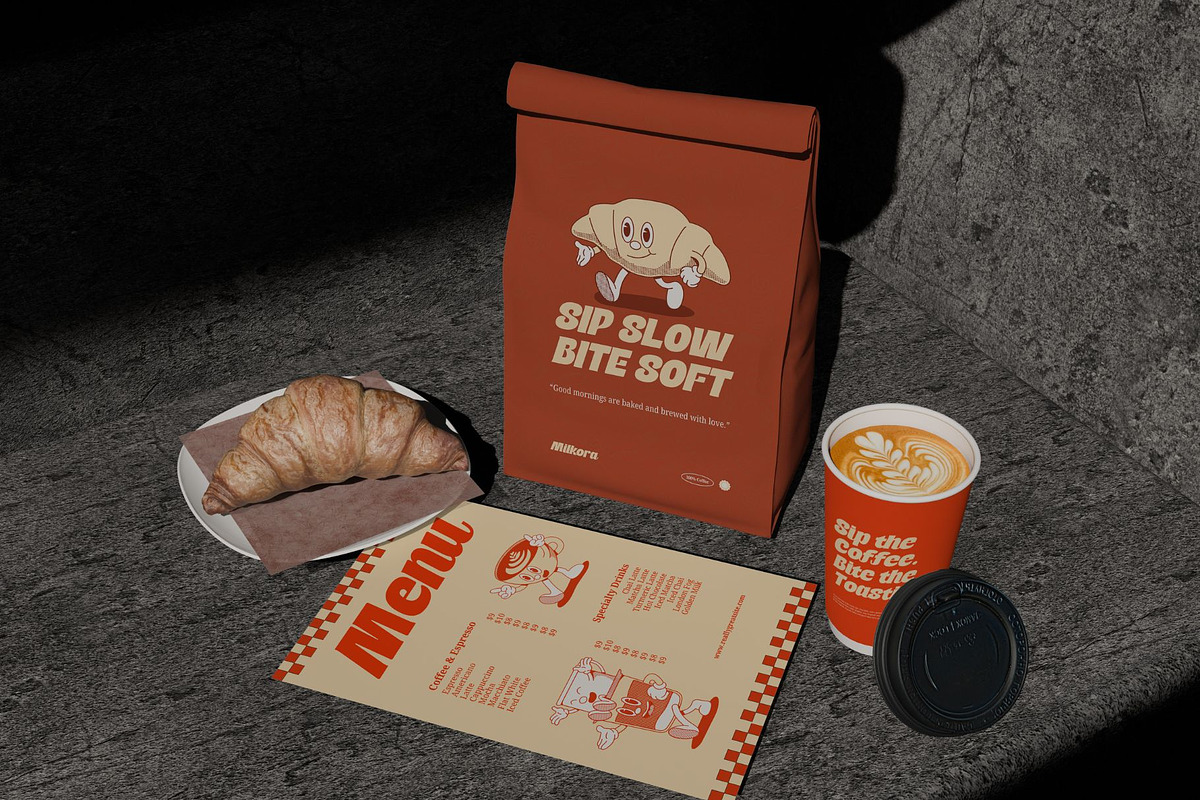 Cafe Branding Mockup Set, a Product Mockup by Nirmana Visual (Photo 6 of 20)