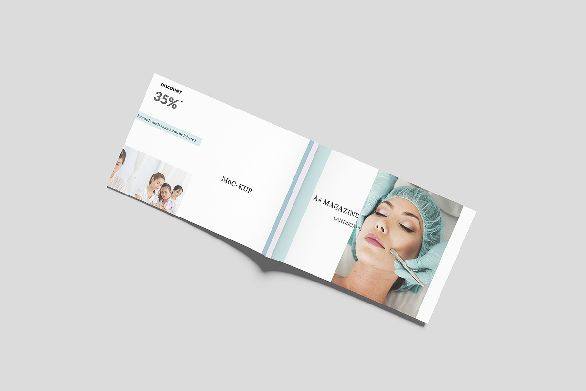 A4 Landscape Magazine Mockup, a Magazine Template by Difa Design (Photo 6 of 12)