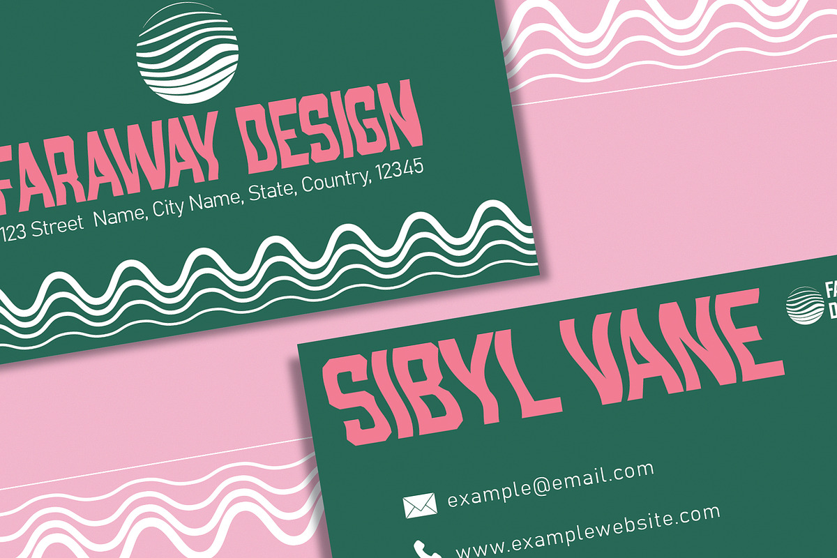 Green Abstract Business Card