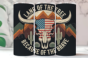 Land Free Cow Skull 20oz Tumbler, an Arts & Entertainment Photo by LamanAzalea (Thumbnail 1 of 2)