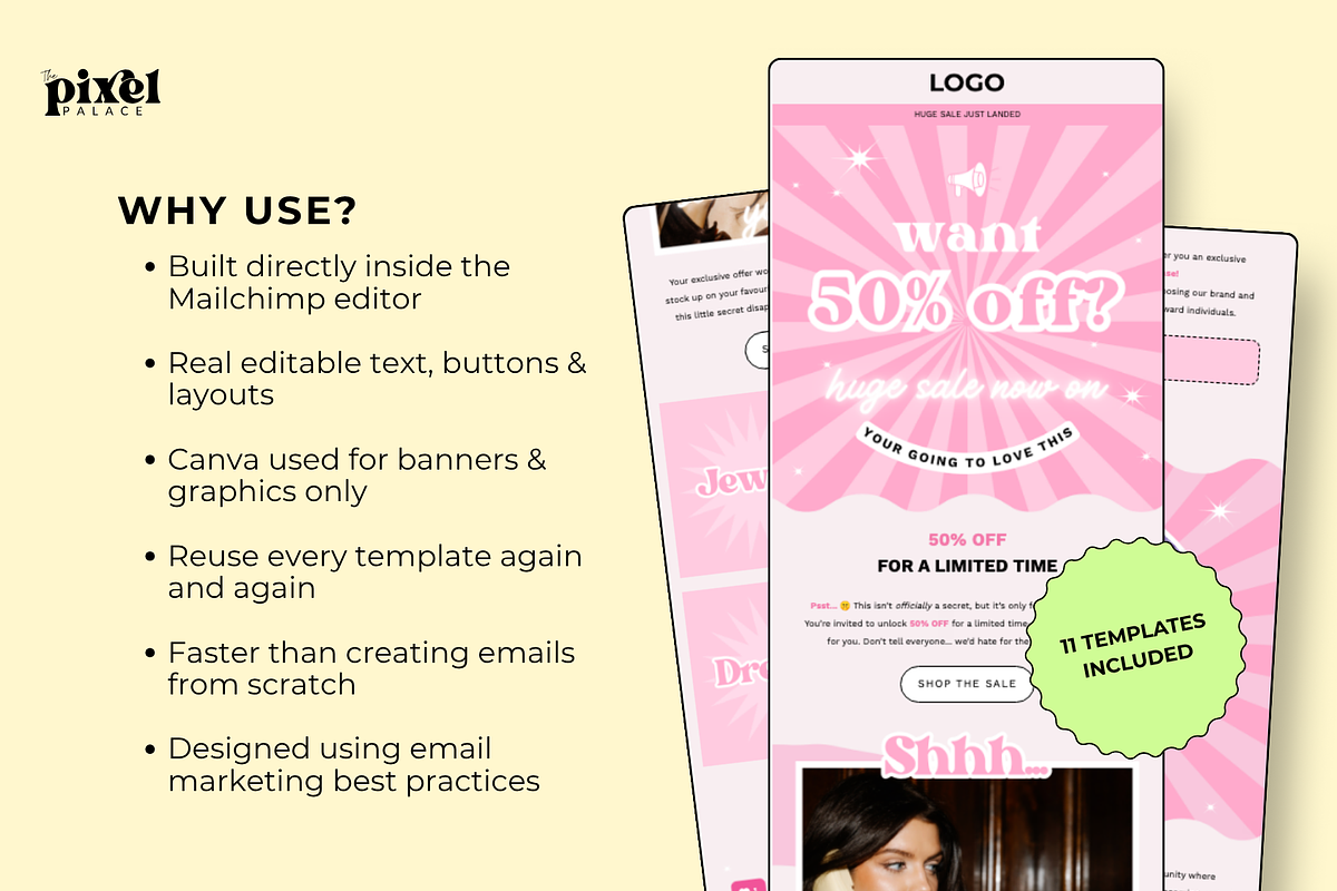 Mailchimp Campaign Templates, an Email Template by The Pixel Palace (Photo 3 of 9)