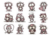 Valentine Owl Clipart, an Illustration by Design Market (Thumbnail 2 of 3)