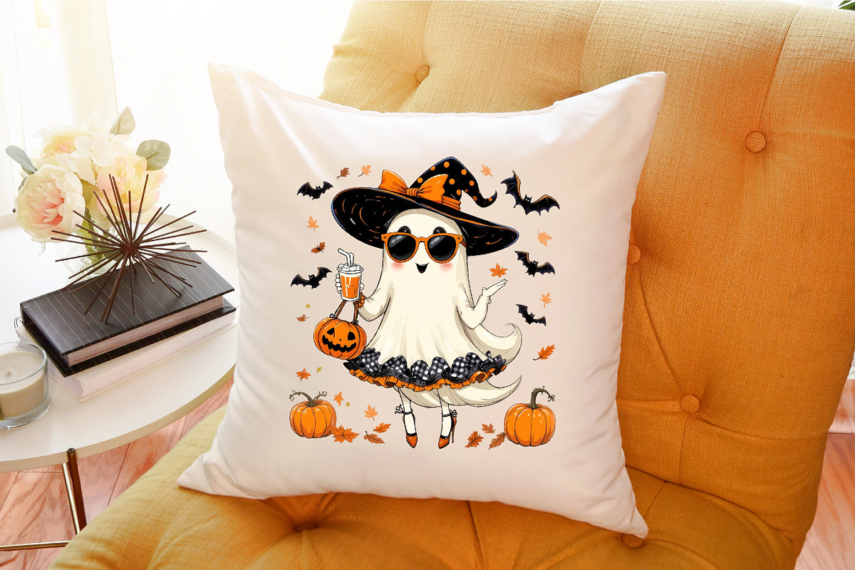 Cute Funny Ghost Pumpkin Halloween P, an Illustration by Sublimation Artist (Photo 8 of 9)
