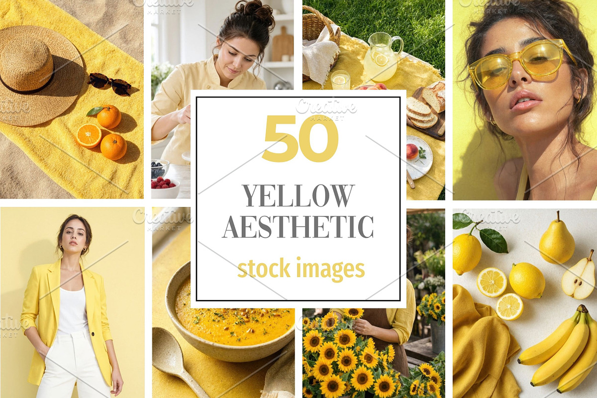 Yellow Aesthetic Stock Photos, a Beauty & Fashion Photo by Selenique Studio (Photo 1 of 11)