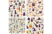 Retro Halloween Digital Paper Pack, a Pattern Graphic by Designking (Thumbnail 4 of 4)