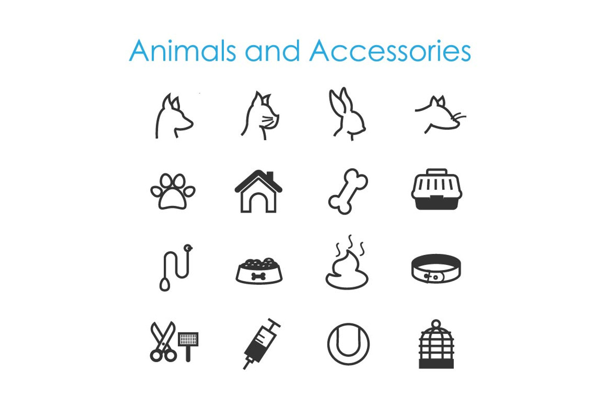 Animals and accessories, an Outline Icon by Karawan (Photo 2 of 4)
