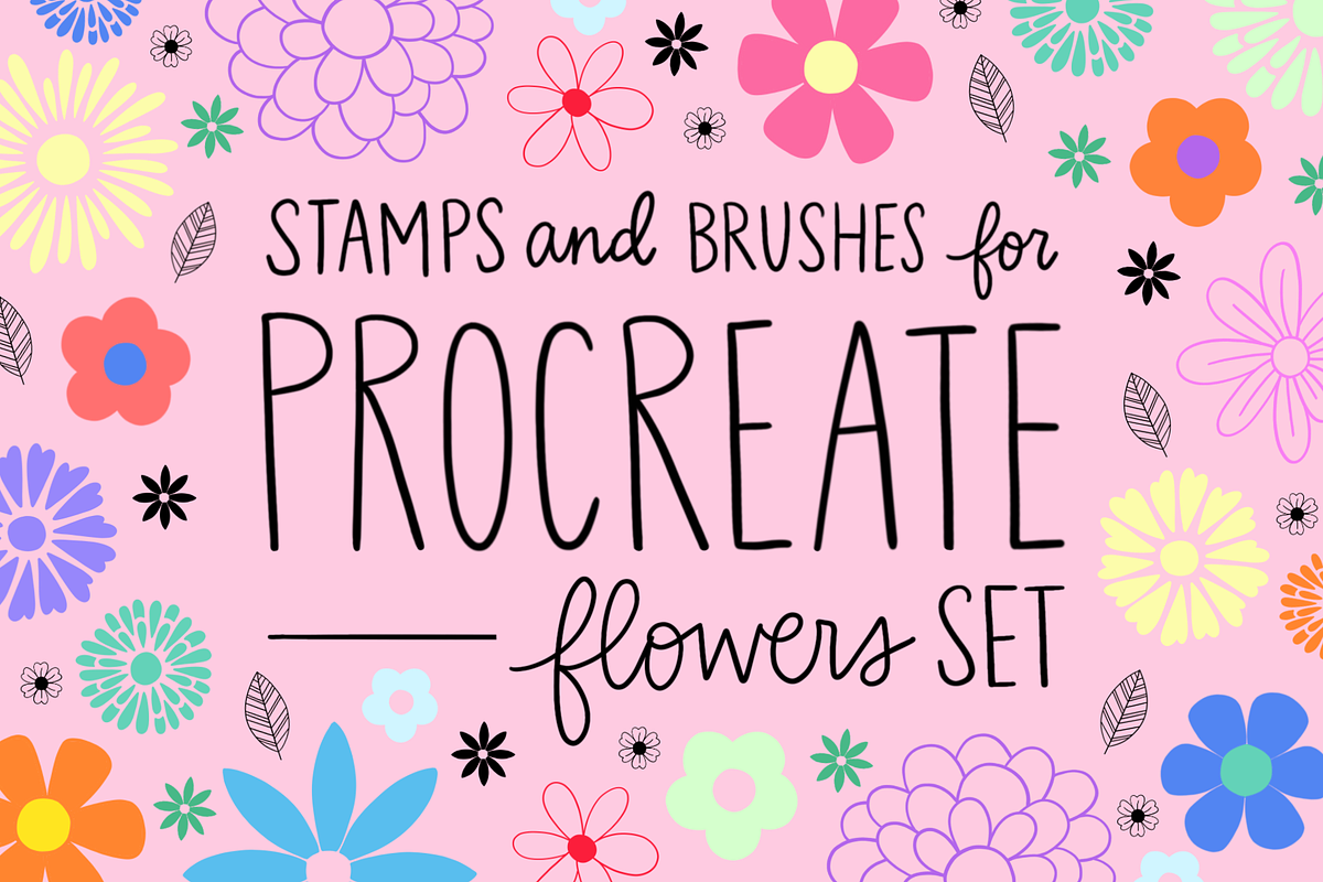 Procreate Stamp Flowers Set
