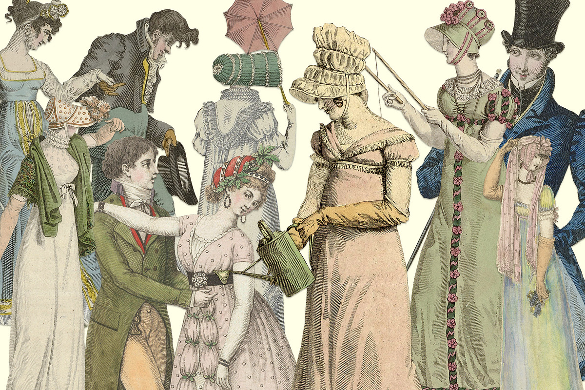 Jane Austen Regency Clipart Set, an Illustration by ephemoire (Photo 1 of 4)