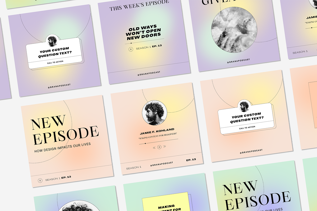 Podcast Instagram Creator Template, a Social Media Template by Cuoco (Photo 4 of 14)