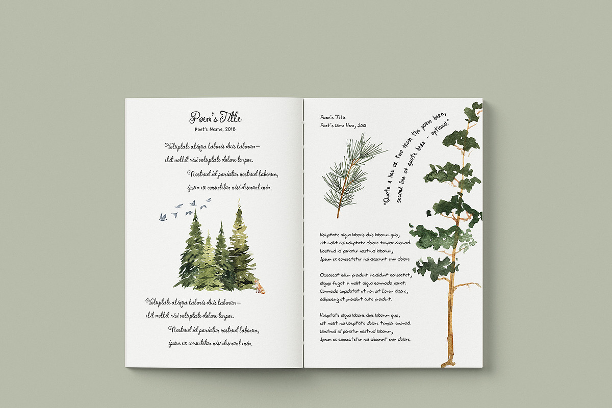 Illustrated Poetry Book Template preview 7