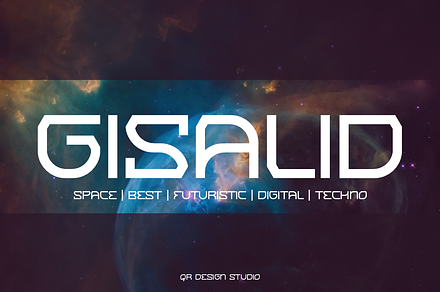Gisalid - Space Font, a Sans Serif Font by QR Design Studio