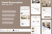Hotel Reservation Mobile App UI Kit, an UI Kit Template by Betush (Thumbnail 2 of 2)