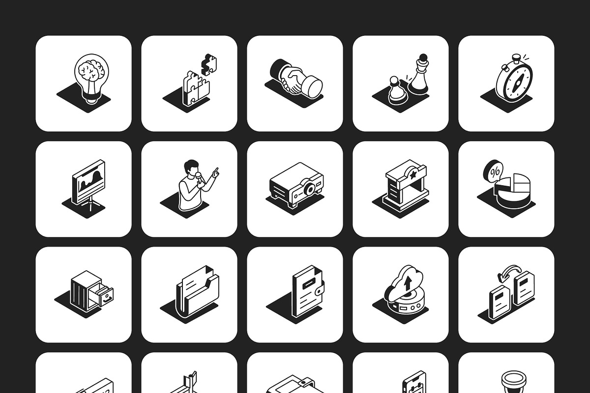 Business Growth Icons Bundle, a Solid Icon by Prosymbols (Photo 8 of 11)