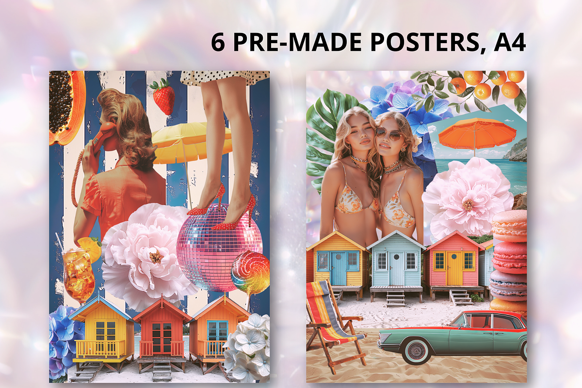 Retro summer collage - 300+ cutouts, an Object Graphic by Sofico (Photo 7 of 13)