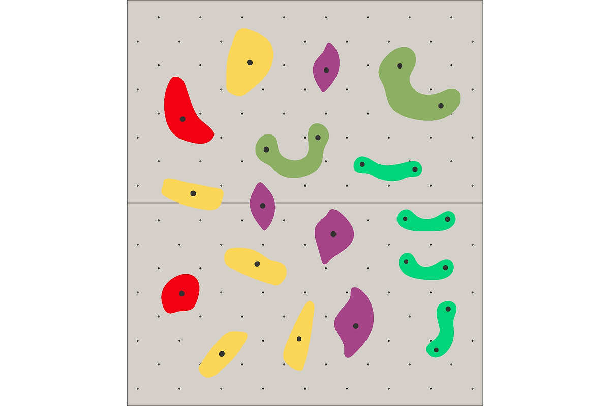 Bouldering colorful grips, handholds, a Sport Illustration by sceptical cactus (Photo 1 of 3)