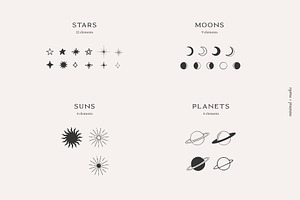 Stargazer Celestial Vector Set