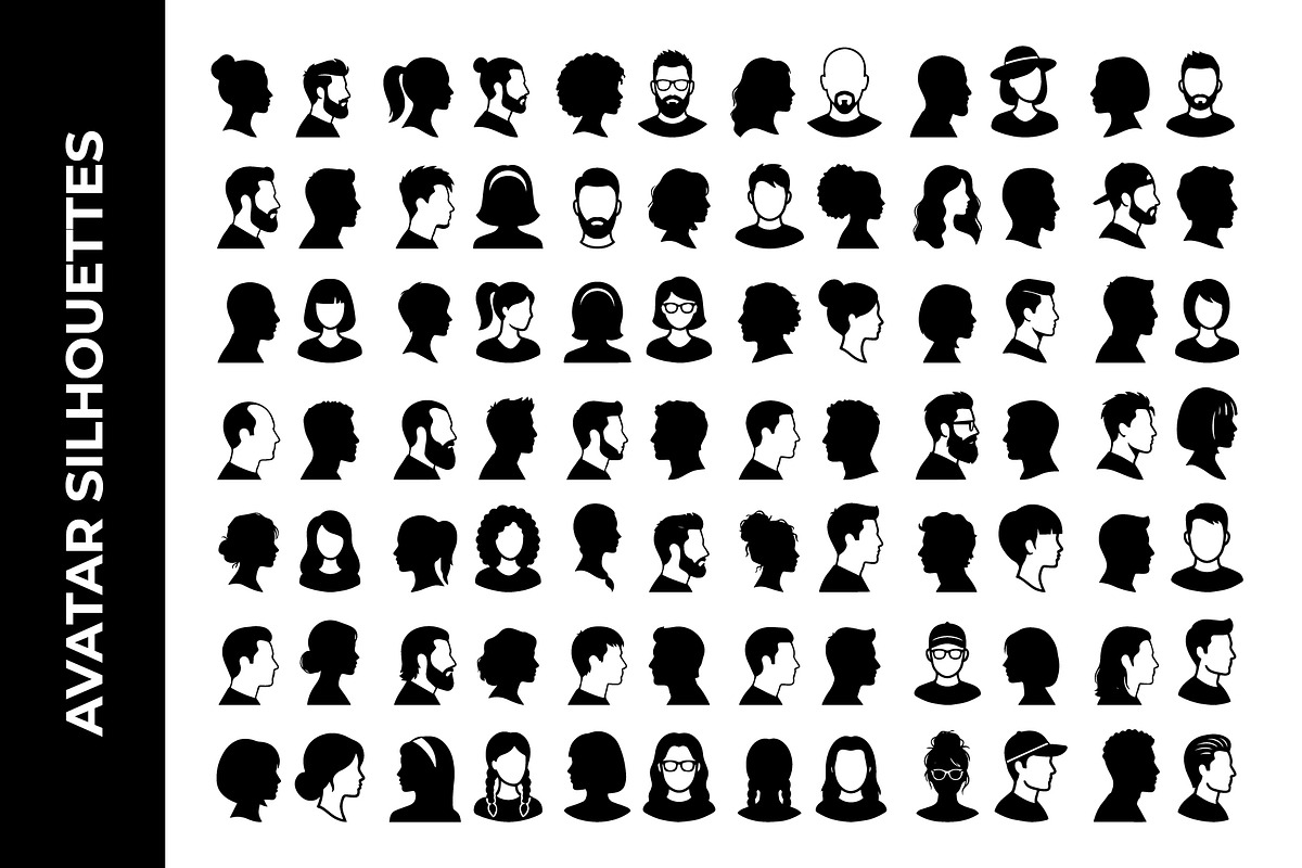 Silhouette avatar Male and female, an Object Graphic by nandinigraphics (Photo 1 of 3)