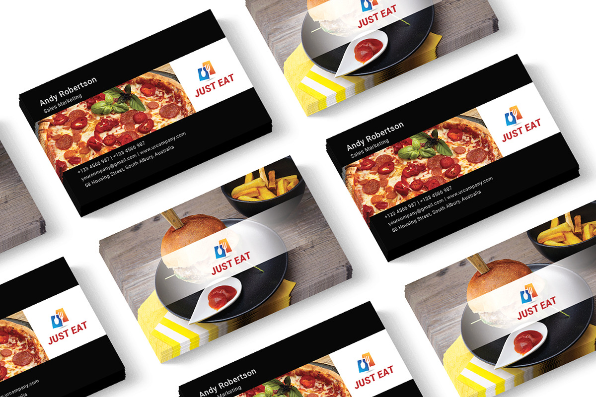 Restaurant Business Card, a Business Card Template by graphicsunday (Photo 2 of 3)