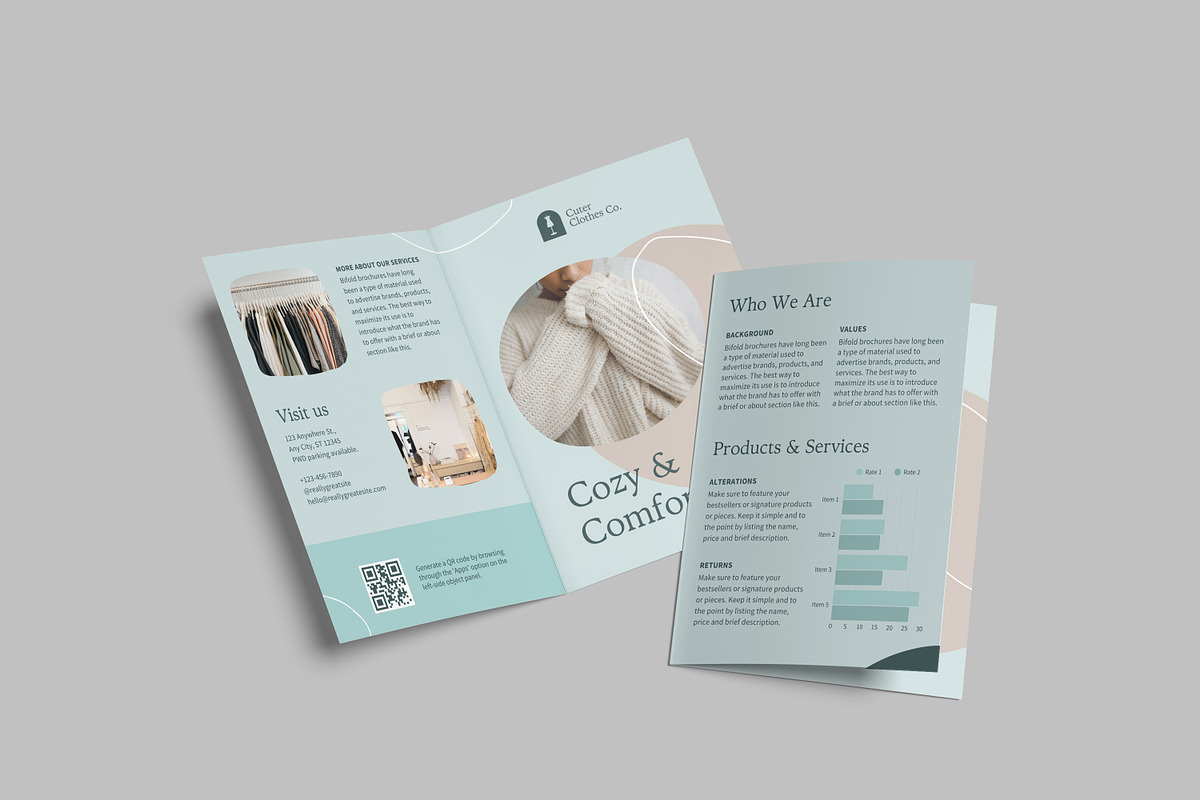 A5 Bifold Brochure Mockup, an Advertising Mockup by lamorastudio (Photo 4 of 12)