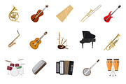 Musical instruments icons, an Icon by Stock-Smart-Start