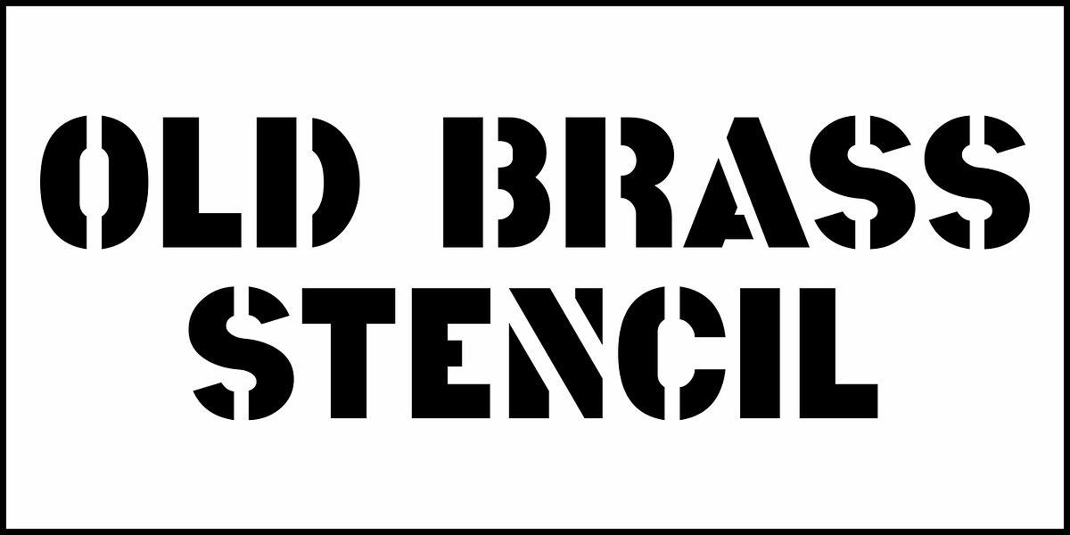 Old Brass Stencil JNL, a Font by Jeff Levine Fonts (Photo 2 of 5)