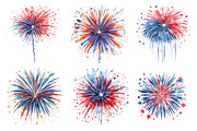 Patriot Fireworks, 4th of July Png, an Illustration by Dream Creation (Thumbnail 2 of 6)