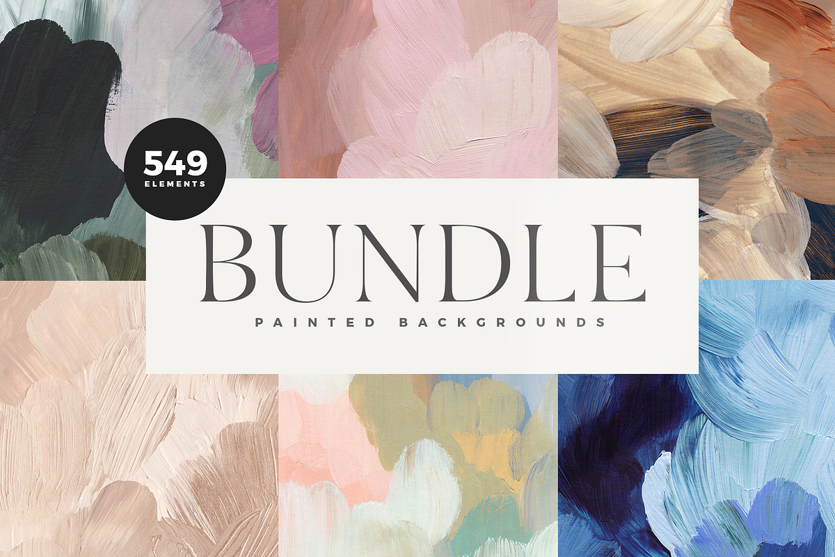 BUNDLE Abstract Painted Backgrounds, a Texture Graphic by Basia Stryjecka (Photo 1 of 59)