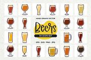 Beer Icon Set, an Outline Icon by insemar (Thumbnail 1 of 4)