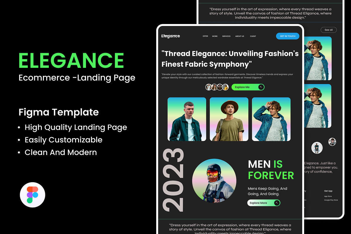 Elegance - Ecommerce UI Landing Page, a Landing Page Template by Hammad Arif