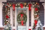 Christmas Front Door, a Background Graphic by Printable Treasure (Thumbnail 2 of 5)