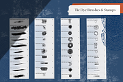 Indigo Tie Dye Brushes for Procreate, a Brush Add-On by OkayAnnie Designs (Thumbnail 11 of 12)