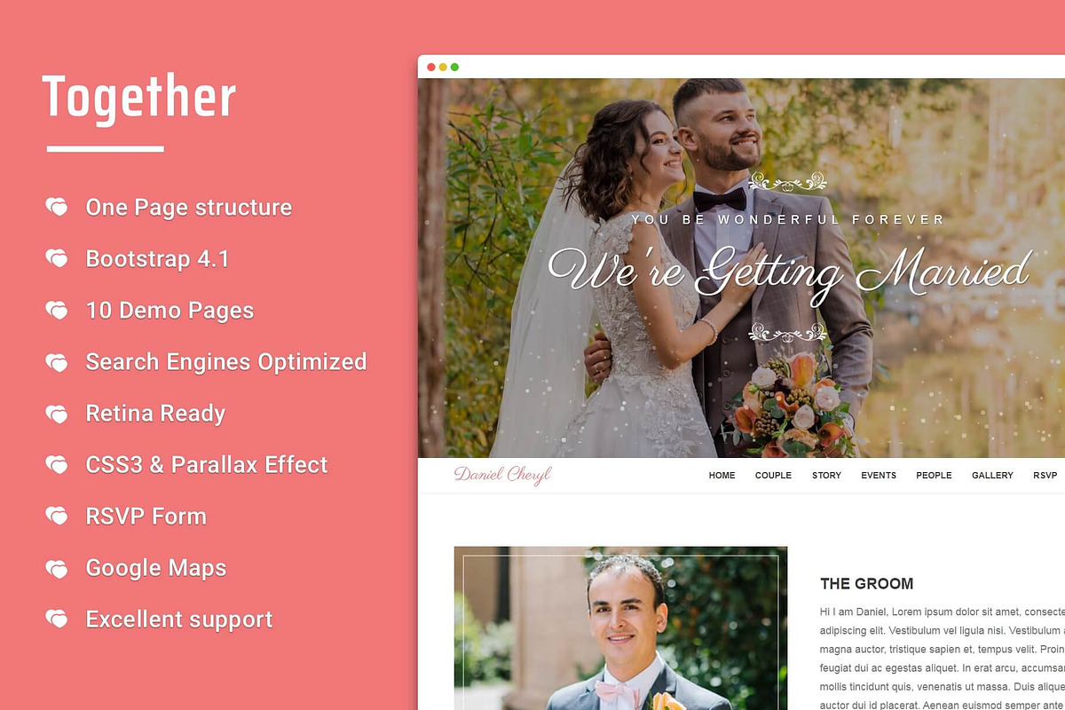 Together - Wedding Template, a HTML Template by Gentil Studio (Photo 2 of 2)