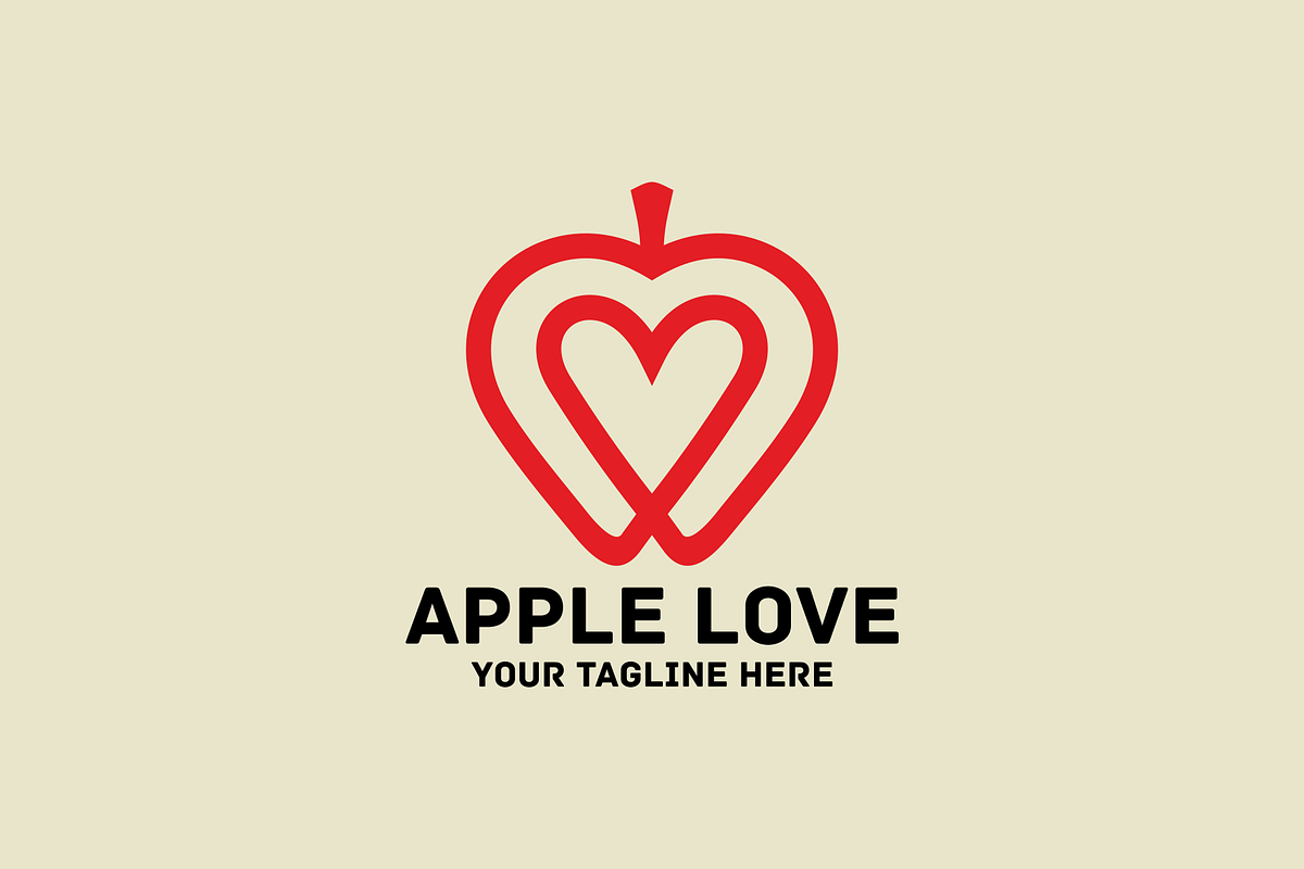 Apple Love Logo, a Branding & Logo Template by Logosava (Photo 1 of 3)