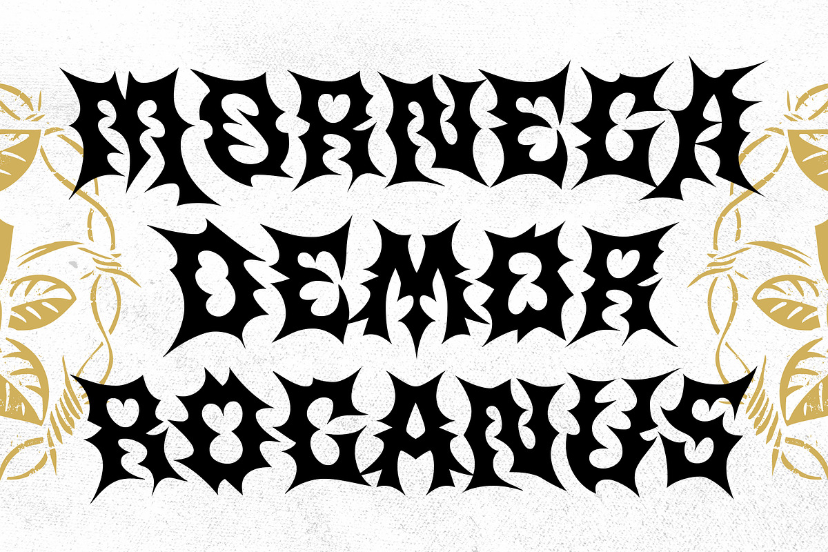 Drivioz - Black Metal Game Font, a Blackletter Font by Typia Nesia (Photo 9 of 11)