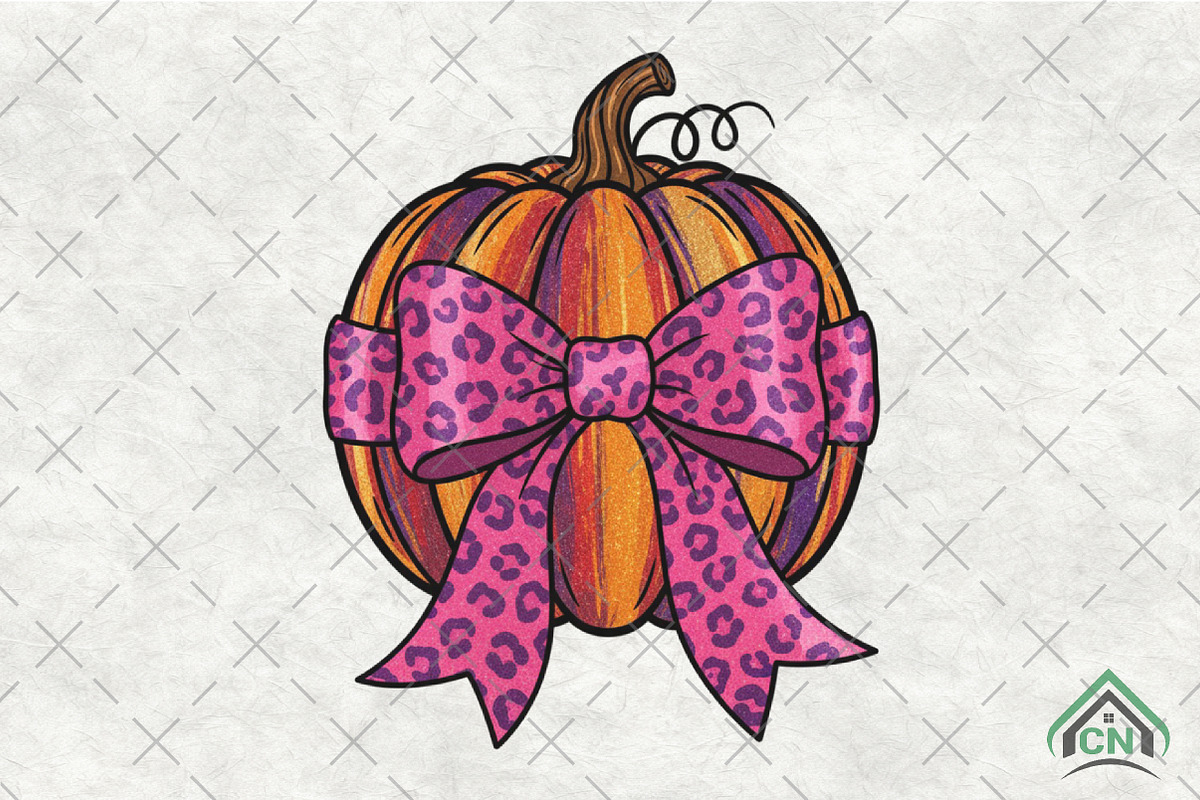 Preppy Glitter Fall Pumpkin Splatter, an Illustration by Craft Nest (Photo 1 of 6)