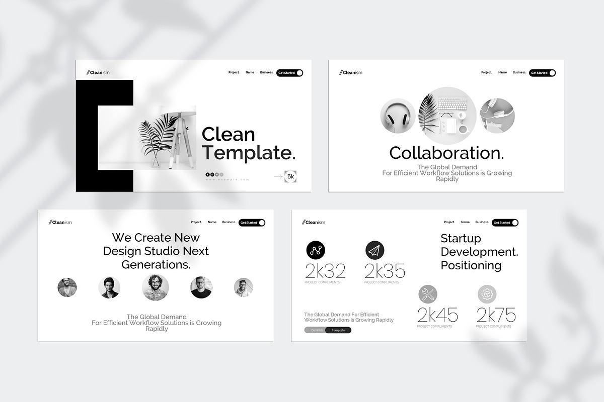 Clean Minimal Presentation Template, a Presentation Template by Creative-Work (Photo 2 of 9)