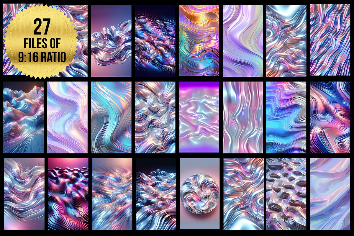 SOCIAL MEDIA PACK Holographic Chrome, a Social Media Template by Lorna London (Photo 3 of 7)