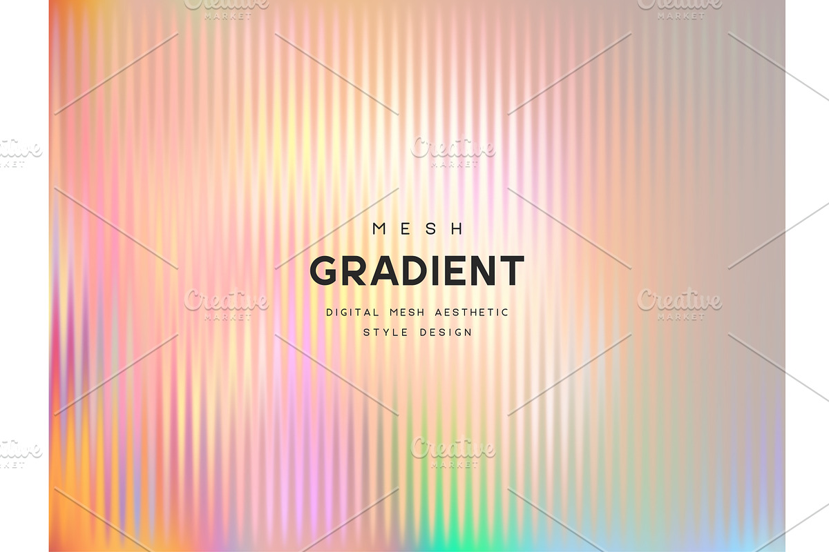 Pastel Mesh Gradient Background with, an Illustration by Liudmyla Matviiets