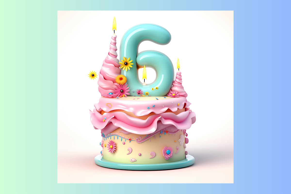 3D Birthday Cake Numbers Clip Art, a Food & Drink 3D Model by Whiskey Bee Boutique (Photo 7 of 11)