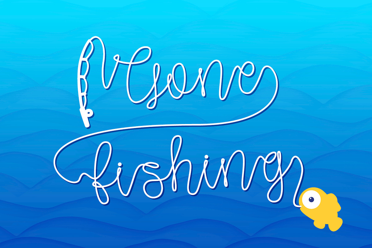 Gone Fishing - a fishing font!!!