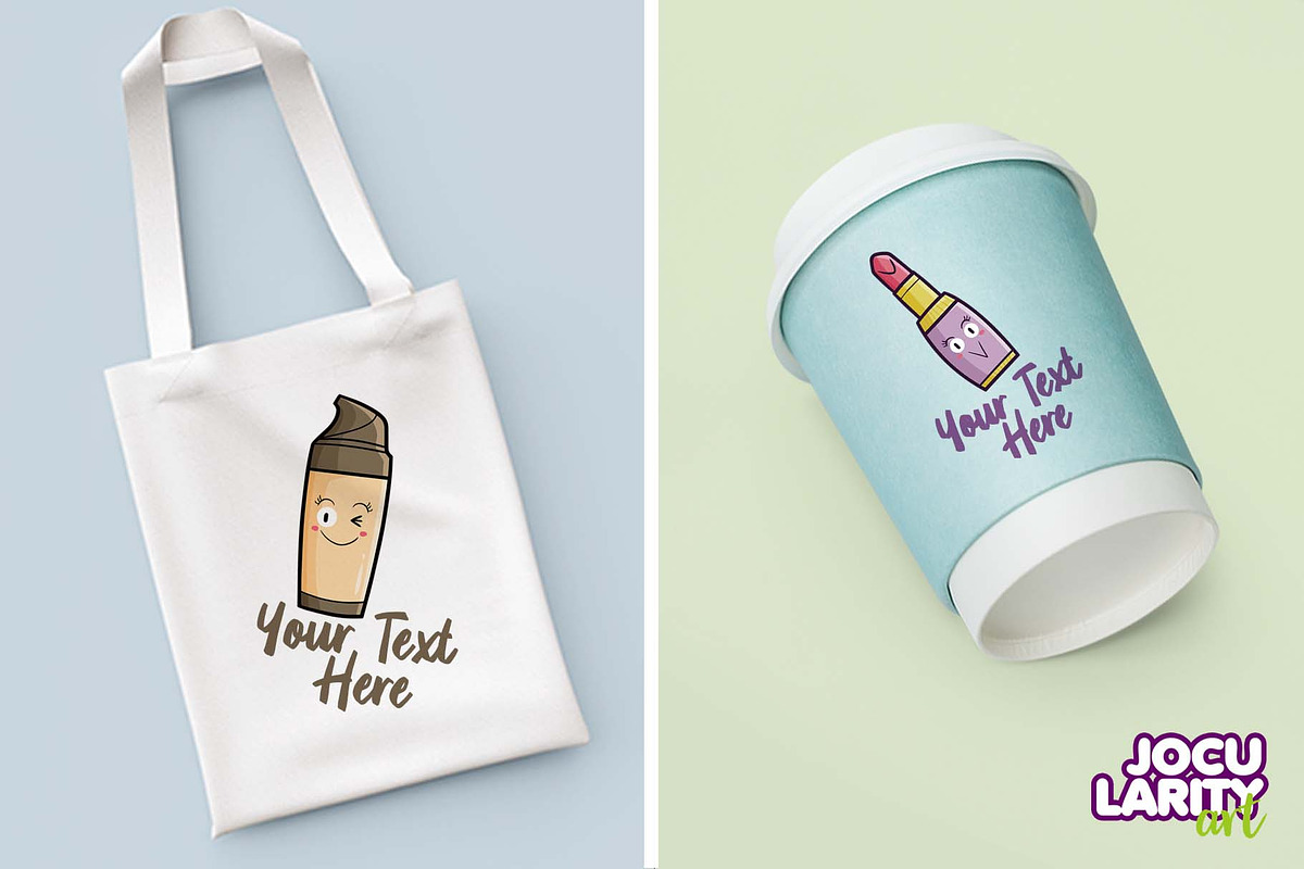 Cute Cosmetics Characters Cartoon, an Object Illustration by Jocularity Art (Photo 3 of 3)